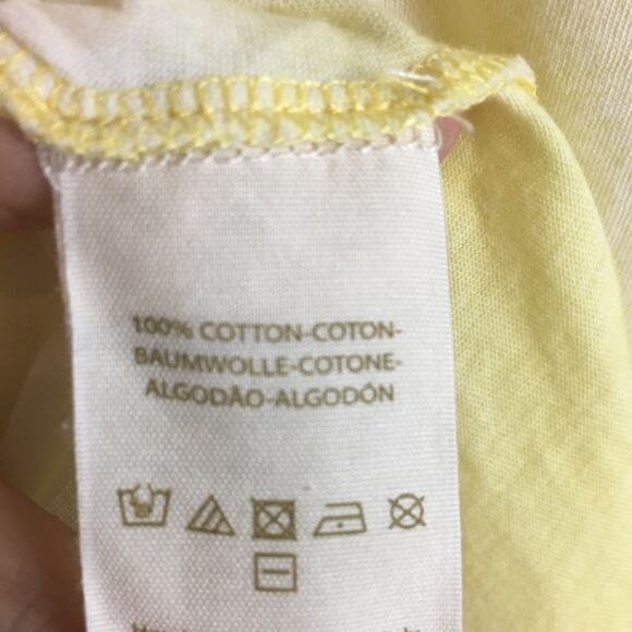 We the Free Yellow White Dip Dye Boxy Short Sleeve Tee Medium - Picture 5 of 7